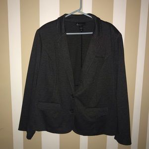 Lane Bryant Grey/Black Herringbone Blazer Size 26
